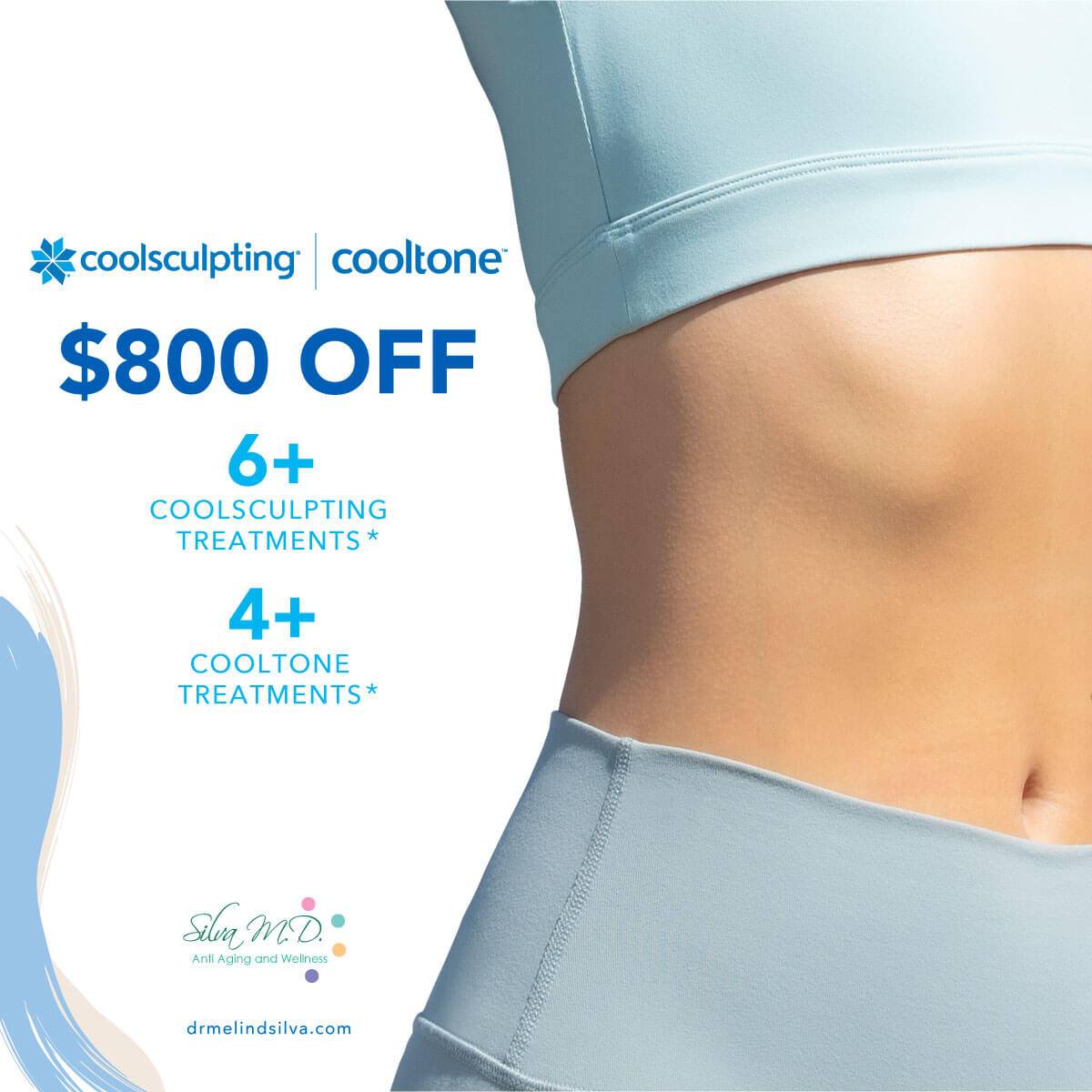 Dr. Melinda Silva MD - Coolsculpting 800 Off Promotion Poster