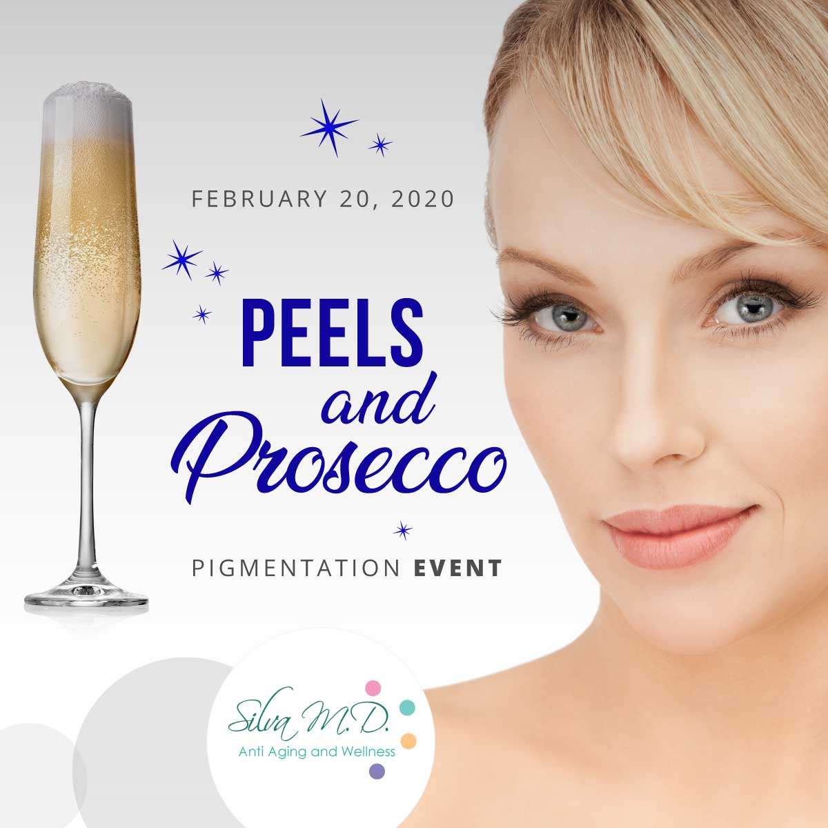 Dr. Melinda Silva MD - Facial Peels and Prosecco Part Banner