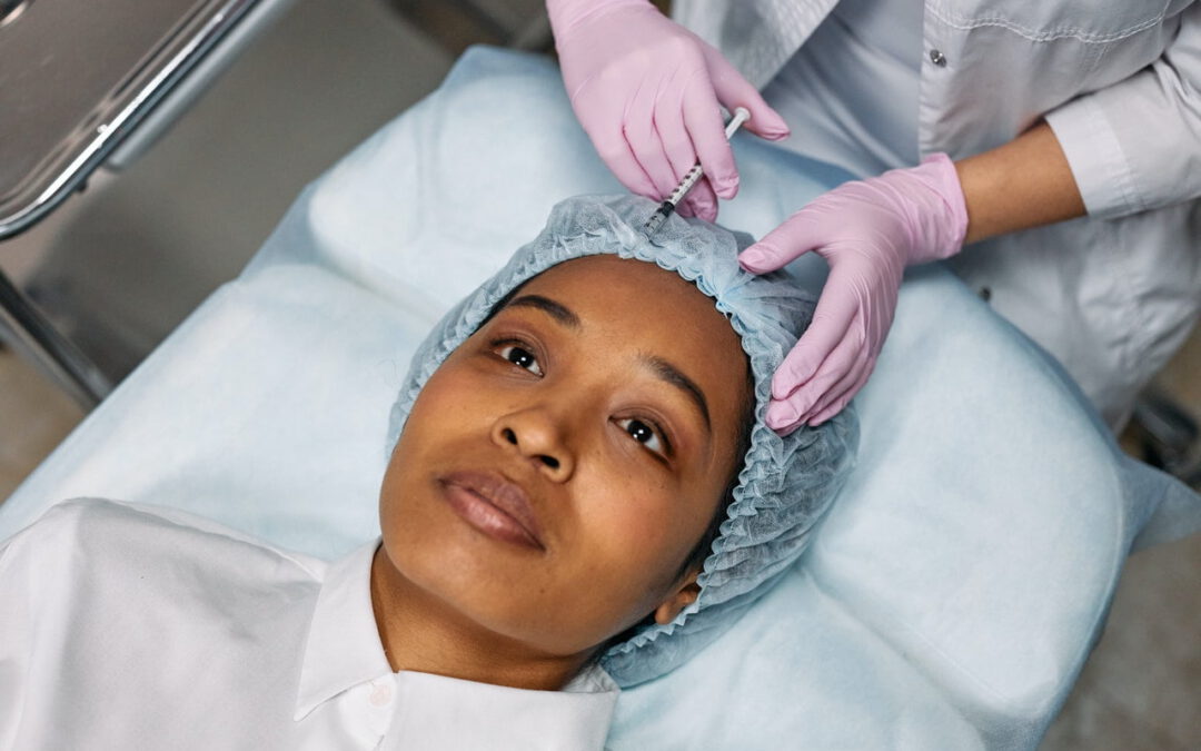 woman getting a botox