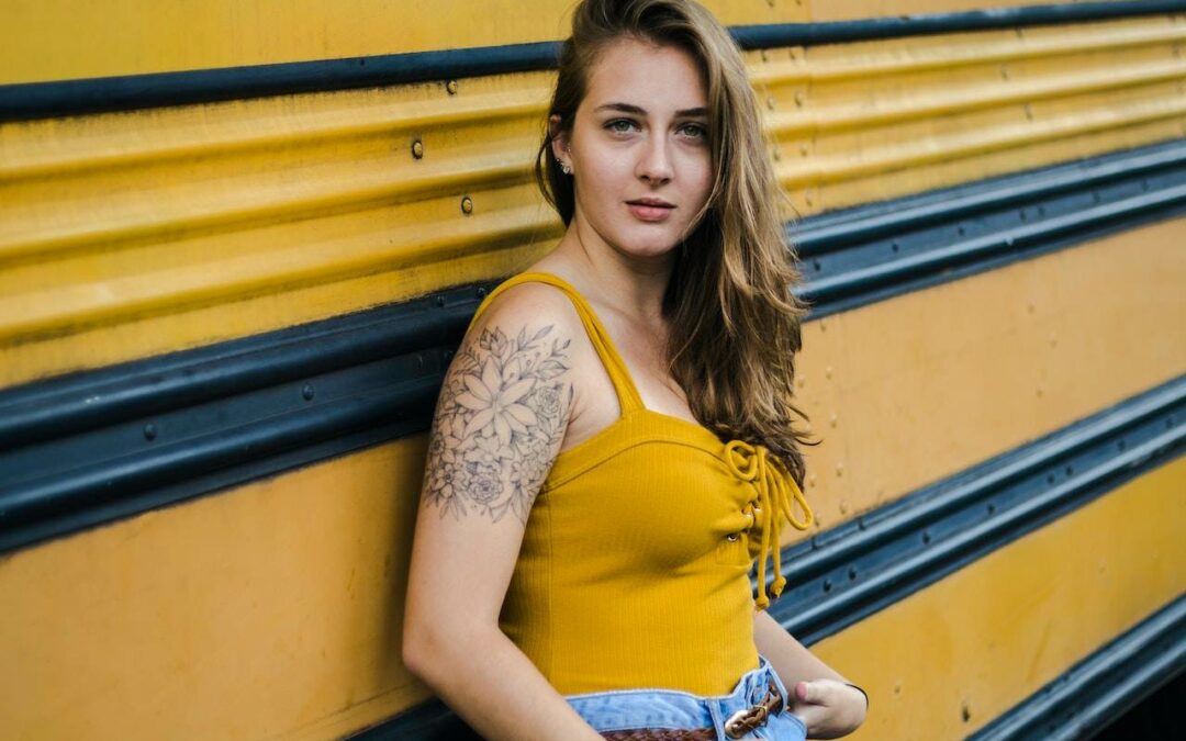 girl with a tattoo