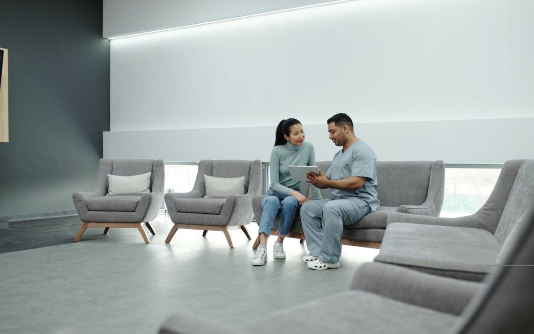 woman talking to a doctor