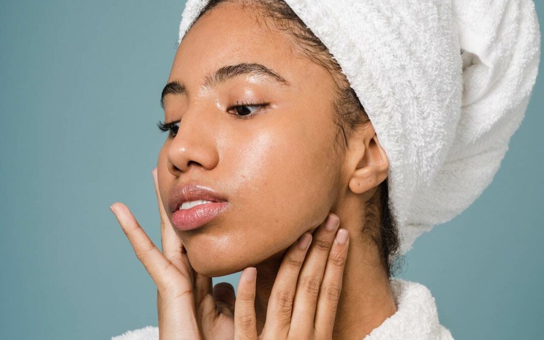 woman doing skincare